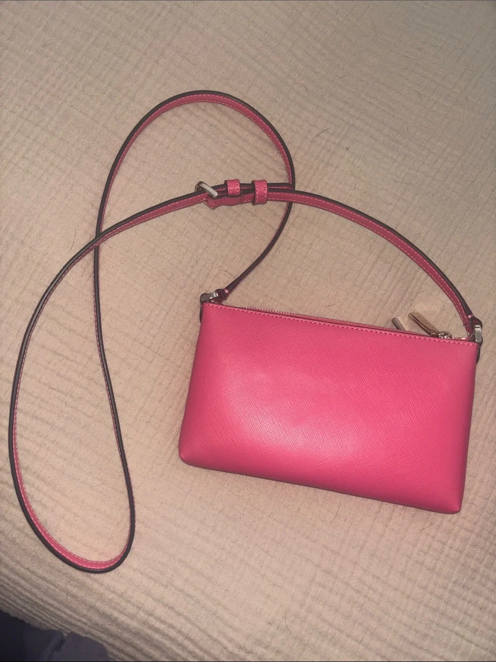 kate spade Two-Tone Hot Pink & Light Pink Crossbody Wallet